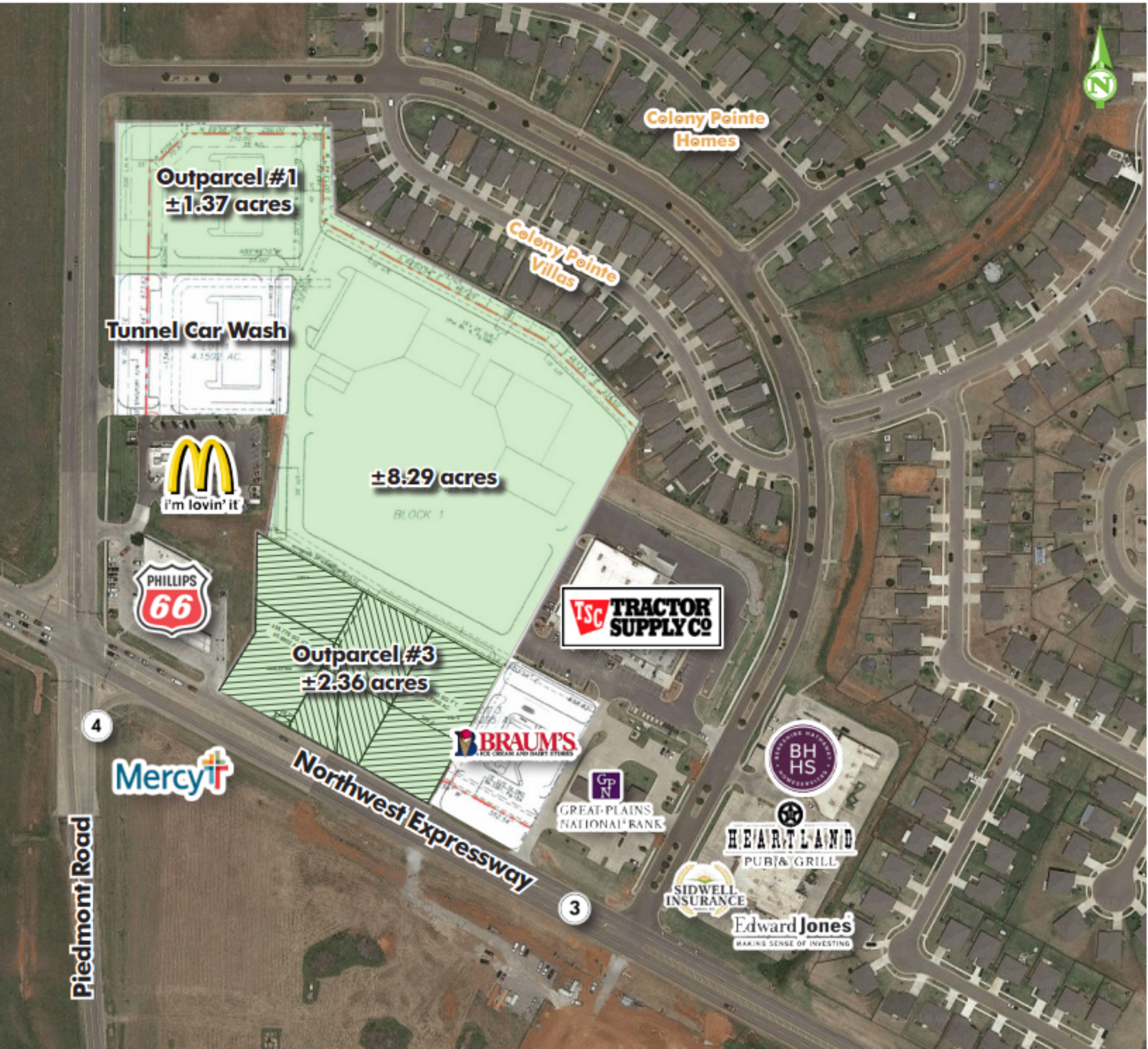 OKC Colony Pointe Retail Outparcels and Development Land