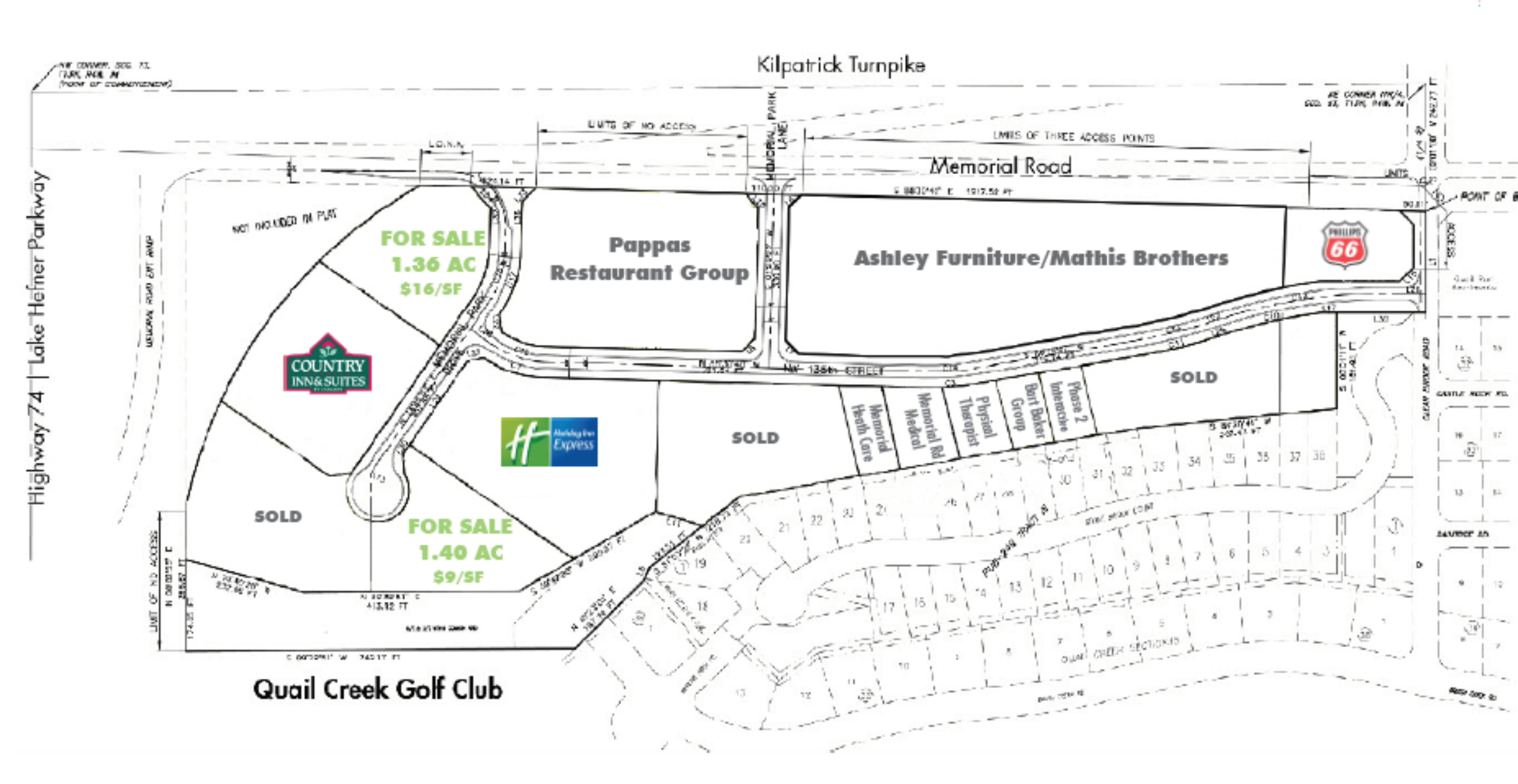 OKC Memorial Road and Hefner Parkway Quail Springs Land