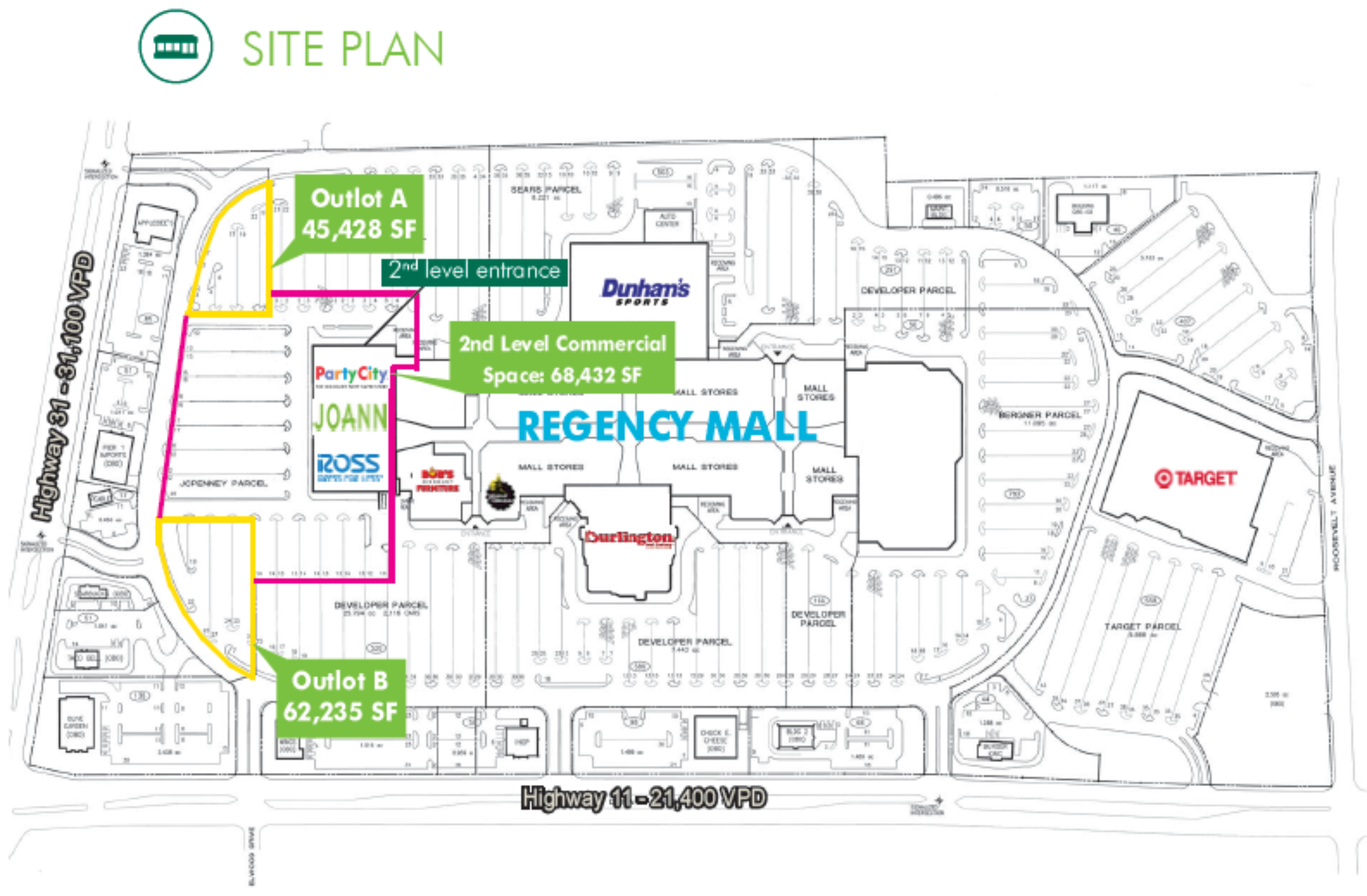 Commercial Space and Outlot Sites